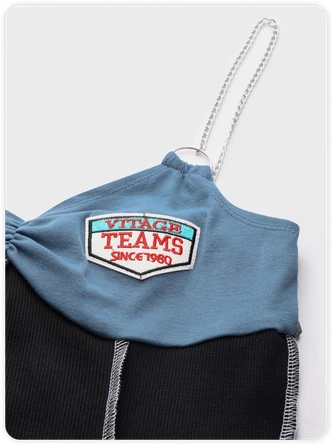 Kollyy Vintage Blue Top Tank Top & Cami 2 Kollyy Vintage Blue Top Tank Top & Cami - Image 2