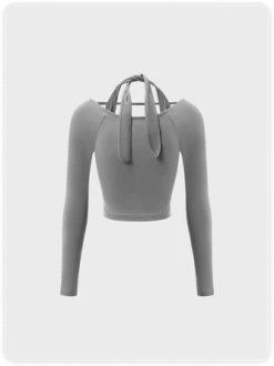 Kollyy Street Gray Tiered Design Off Shoulder Top Women Top -Tops Sales 014dfcd276c745f3471b72a21cdca57a