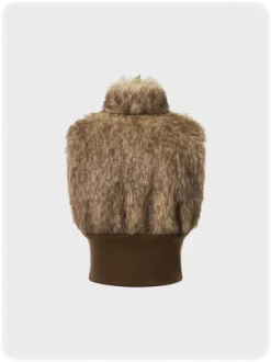 Kollyy Y2k Brown Patchwork Sherpa Top Outwear -Tops Sales 018e5fc0a7914c3c8bb7cf934b56685e