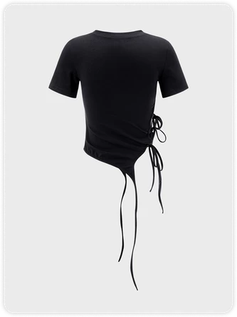 Kollyy Casual Black Top T-Shirt 8 Kollyy Casual Black Top T-Shirt - Image 8