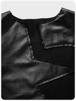 Kollyy Edgy Black Geometric Design Top Outwear -Tops Sales 028101dd5a73dff8f49017cc187c0fa9