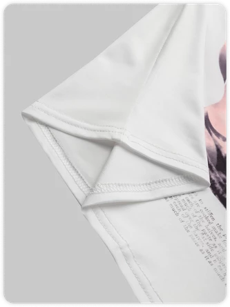 Kollyy Street White Figure Letter Top T-Shirt 2 Kollyy Street White Figure Letter Top T-Shirt - Image 2