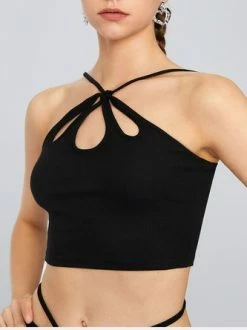 Kollyy Black Top Tank Top & Cami -Tops Sales 03670699269112cfbeca3ea1511ff18a