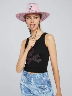 Kollyy Black Top Tank Top & Cami -Tops Sales 0396459920ed0bc4eaa0f095a5a90cc5