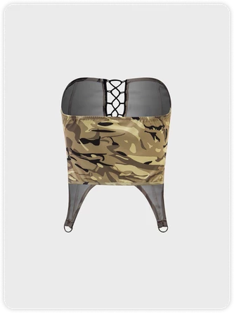 Kollyy Edgy Khaki Camo Top Tank Top & Cami 4 Kollyy Edgy Khaki Camo Top Tank Top & Cami - Image 4