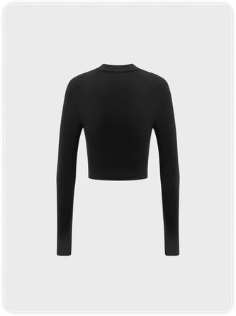 Kollyy Street Black Basic Zip Cyberpunk Top T-Shirt 3 Kollyy Street Black Basic Zip Cyberpunk Top T-Shirt - Image 3