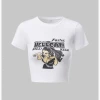 Kollyy Y2K White Figure Short Sleeves Top T-Shirt