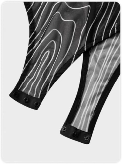 Kollyy Street Black Geometric Mesh Top Bodysuit -Tops Sales 05ca47805d95ec273d01221a7983debd