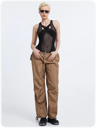 Kollyy Y2K Blue Mesh Double Layer Cyberpunk Top Bodysuit 5 Kollyy Y2K Blue Mesh Double Layer Cyberpunk Top Bodysuit - Image 5