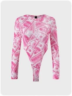 Kollyy Casual Pink Top Bodysuit