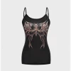 Kollyy Y2k Black Butterfly Painting Top Tank Top & Cami
