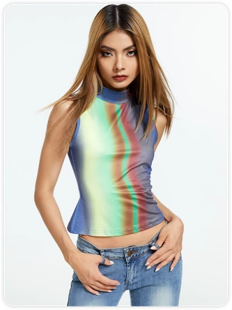 Kollyy Casual Blue Purple Top Tank Top & Cami 5 Kollyy Casual Blue Purple Top Tank Top & Cami - Image 5