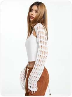 Kollyy White Knit Cropped Top Sweater 12 Kollyy White Knit Cropped Top Sweater -Tops Sales 0976c3d296e4431418d1a8367d9b2461