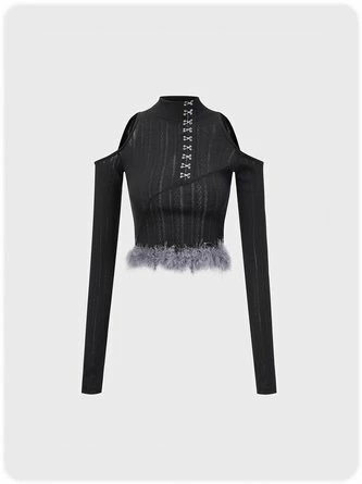 Kollyy Punk Black Top T-Shirt 1 Kollyy Punk Black Top T-Shirt