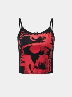 Kollyy Black&Red Top Tank Top & Cami