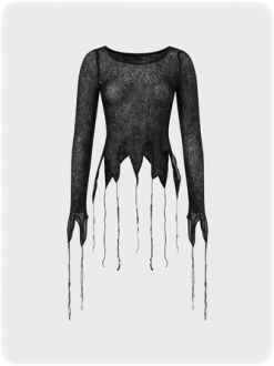 Kollyy Street Black Cut Out Top Sweater