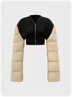 Kollyy Street Apricot Oversized Cyberpunk Top Outwear