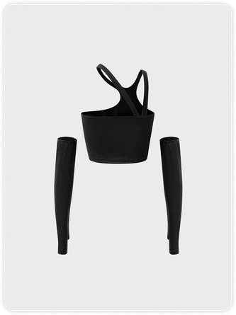 Kollyy Edgy Black Hand Printed Asymmetrical Design Thermostimulative Top 5 Kollyy Edgy Black Hand Printed Asymmetrical Design Thermostimulative Top - Image 5