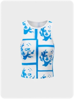 Kollyy Casual Blue Top Tank Top & Cami