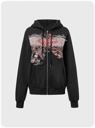 Kollyy Punk Black Top Hoodie & Sweatshirt 1 Kollyy Punk Black Top Hoodie & Sweatshirt