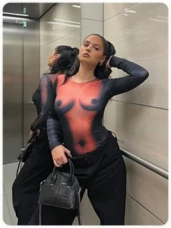 Kollyy Edgy Black Body Print Top T-Shirt 9 Kollyy Edgy Black Body Print Top T-Shirt -Tops Sales 0d208f4fa028602c4adfc76c6d201948