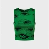 Kollyy Y2k Green Eyes Top Tank Top & Cami