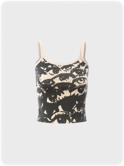Kollyy Y2K Khaki Camo Top Tank Top & Cami