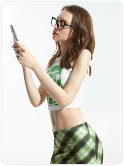 Kollyy Street Green Phone Print Single Color Print Top Tank Top & Cami -Tops Sales 0e42a6aef7071b24ff7ef531a09b4b3e