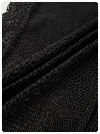 Kollyy Punk Black Mesh Pu Patchwork Halloween Top Tank Top & Cami 6 Kollyy Punk Black Mesh Pu Patchwork Halloween Top Tank Top & Cami - Image 6