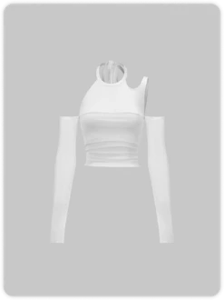 Kollyy Fashion White Top Women Top