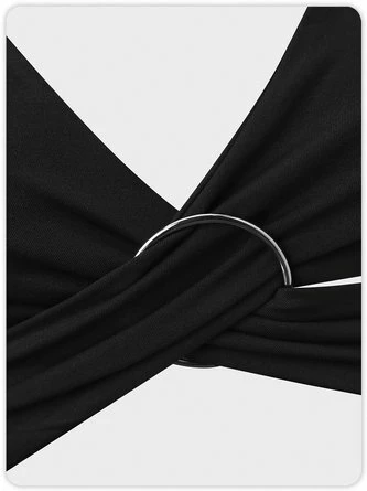 Kollyy Street Black Tie-Up Crossed Front Top Tank Top & Cami 2 Kollyy Street Black Tie-Up Crossed Front Top Tank Top & Cami - Image 2