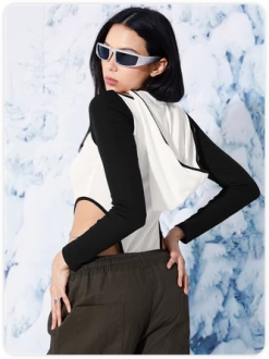 Kollyy Sports White Hoodie Vintage Print Top Bodysuit -Tops Sales 11a8cd10b2d13993b06865dc197e363e