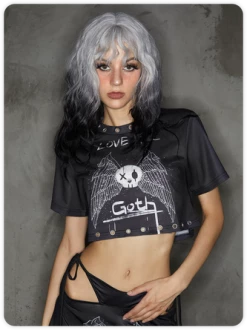 Kollyy Street Black Top T-Shirt