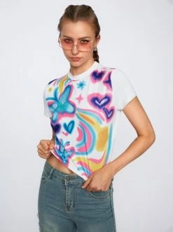 Kollyy Casual White Top T-Shirt -Tops Sales 1239ea671eb60dd0231d8085d04b98b7