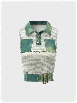 Kollyy Street Flower Pockets Buckle Top Tank Top & Cami