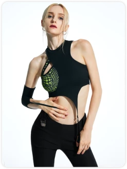 Kollyy Black Top Tank Top & Cami