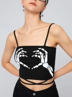 Kollyy Punk Black Top Tank Top & Cami 19 Kollyy Punk Black Top Tank Top & Cami -Tops Sales 146ed9c19c5009271284dbc908e19920