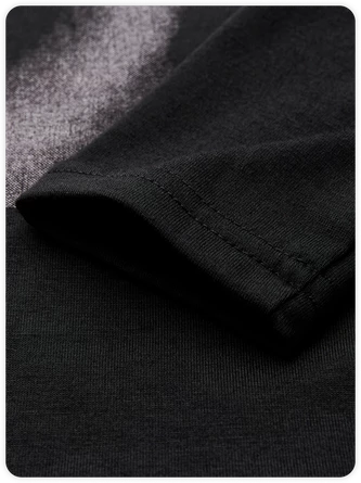 Kollyy Punk Black Body Print Metal Chain Top T-Shirt 2 Kollyy Punk Black Body Print Metal Chain Top T-Shirt - Image 2