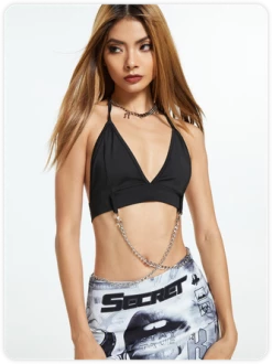 Kollyy Street Black Metal Lace Up Top Tank Top & Cami 11 Kollyy Street Black Metal Lace Up Top Tank Top & Cami -Tops Sales 158c95a40ce146f66f370066b96580e4