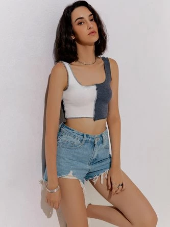 Kollyy Casual Gray Top Tank Top & Cami 4 Kollyy Casual Gray Top Tank Top & Cami - Image 4