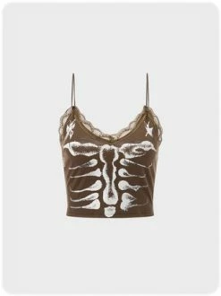 Kollyy Fashion Brown Top Tank Top & Cami