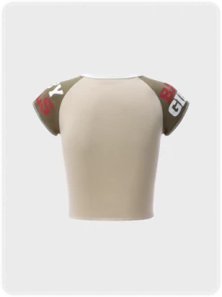 Kollyy Y2K Nude Letter Vintage Back To School Top T-Shirt -Tops Sales 178c02d23dff51952da441f5244caf3f