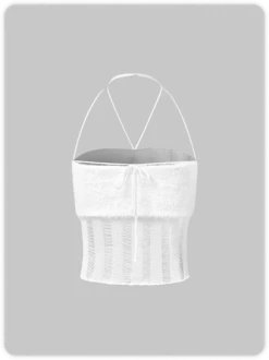 Kollyy Y2K White Cut Out Patchwork Halter Top Tank Top & Cami -Tops Sales 17d55660cbbc3bdb4ce7f9bf33e4d659
