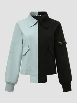 Kollyy Casual Black Blue Top Outwear -Tops Sales 195c63f88551be608724597efc480235