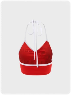 Kollyy Street Red Lace-Up Design Letter Halter Top Tank Top & Cami 7 Kollyy Street Red Lace-Up Design Letter Halter Top Tank Top & Cami -Tops Sales 1bd3f8886ac55ec8d713e9575fce2c56
