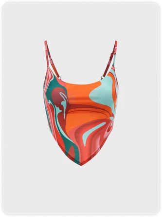 Kollyy Multicolor Marbling Spaghetti Strap Top Tank Top & Cami 2 Kollyy Multicolor Marbling Spaghetti Strap Top Tank Top & Cami - Image 2