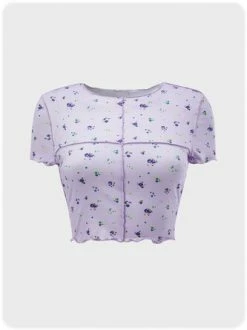 Kollyy Sweet Purple Top T-Shirt