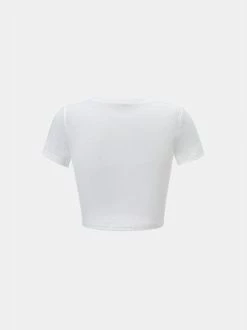 Kollyy Casual White Top T-Shirt -Tops Sales 1ef020759ceeca2dcefb02bd523c841a