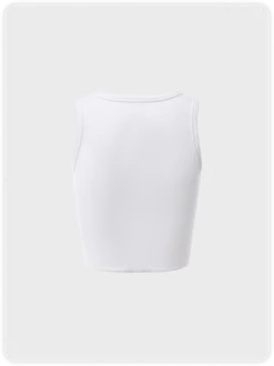 Kollyy Street White Split Metal Top Tank Top & Cami -Tops Sales 1f5548598ae7069a79a29781a6c63751