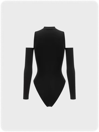 Kollyy Edgy Black Cut Out Top Bodysuit 4 Kollyy Edgy Black Cut Out Top Bodysuit - Image 4